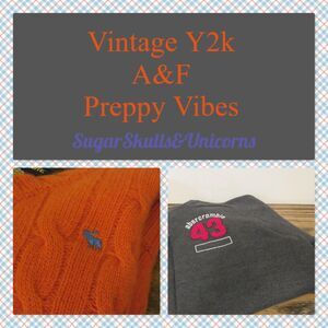 Vintage Abercrombie & Fitch Pullover Bundle Y2K Aesthetic Preppy Knit
